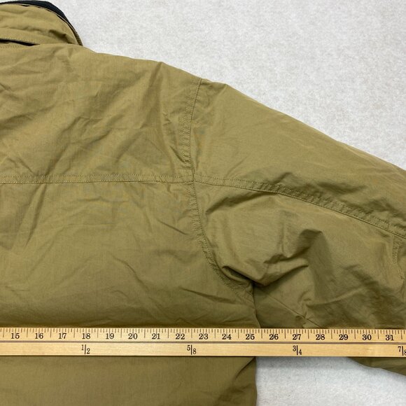 LL Bean Jacket Mens L Reg Olive Green Parka Goose Down Puffer Coat - Picture 14 of 15